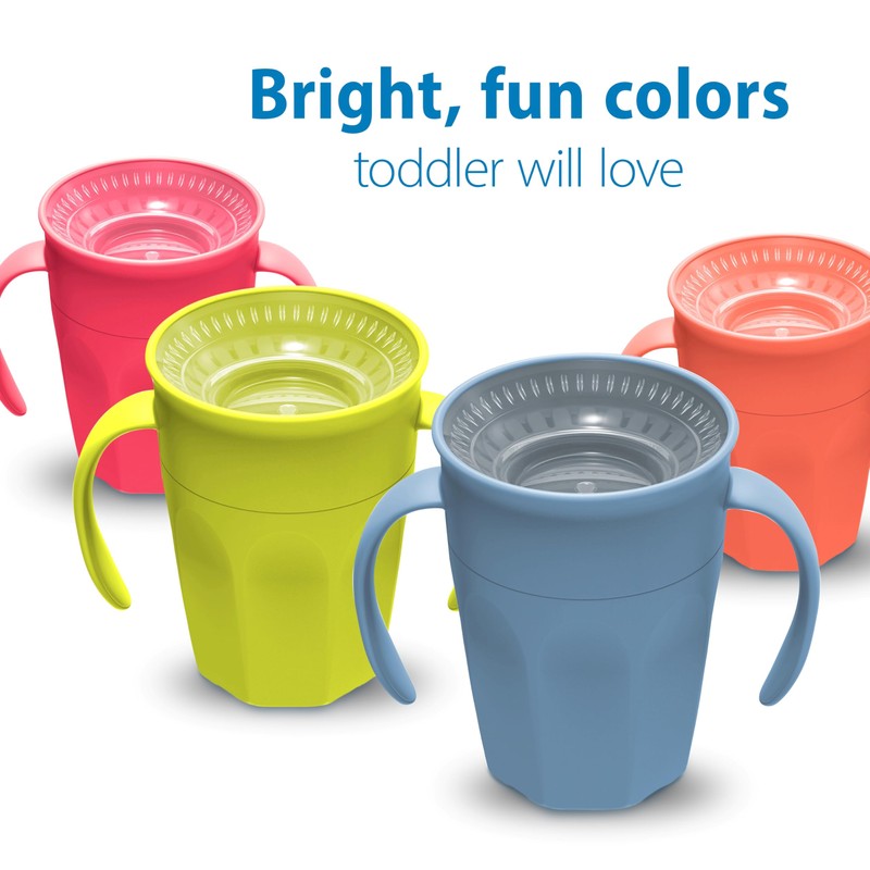 Dr. Brown's Milestones Cheers 360 Spoutless Transition Cup with Handles,