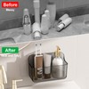 ANRUI Shower Shelf, No Drilling, Pack of 2 Acrylic Shower