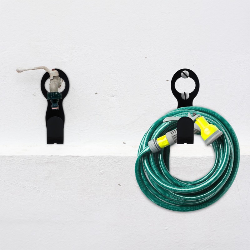 Relaxdays Hose Holder, Set of 2, for 30 m Hose,