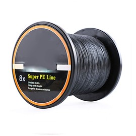 8 Strands Braided Fishing Line, Abrasion Resistant, Highly Sensitivity, Zero Stretch and High Performance, for Carp Bass Trout, 500M, Line No.2.0, 30lb, Black
