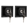 2 Pcs RV Handle Latch Carbon Steel Zinc Alloy Embedded