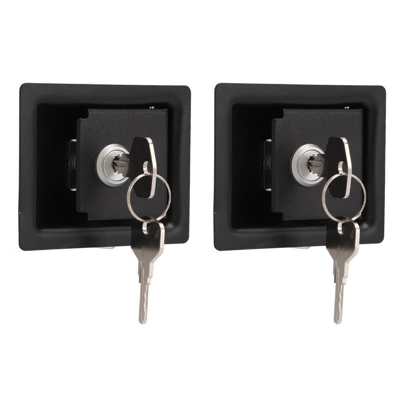 2 Pcs RV Handle Latch Carbon Steel Zinc Alloy Embedded