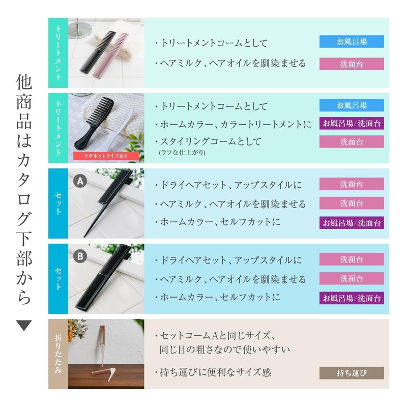 iMii Comb Ladies Comb Brush【Made in Japan, Hair Comb Set