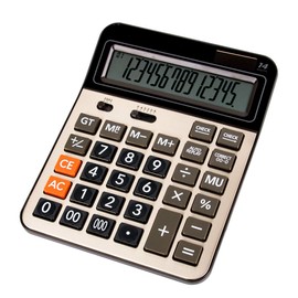 Mengshen Großer Rechner Solarbatterie Dual Power (Gold)