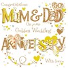 Mum & Dad Golden 50th Wedding Anniversary Greeting Card By Talking Pictures Cards