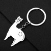 SHIGIE Stainless Steel Adorable Flowers Alpaca Keychain Llama Wild Animals