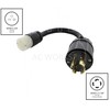 L15-30P 3-Phase 30A 250V 4-Prong Plug to 6-15/20R 250V 15/20A