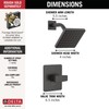 Delta Faucet Modern 14 Series Matte Black Shower Faucet, Delta