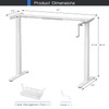 COSTWAY Crank Standing Desk Frame, Manual Hand Crank Workstation Base,