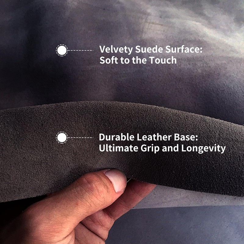 Suede Leather Steering Wheel Cover, DIY Stitch-On Wrap with Needle
