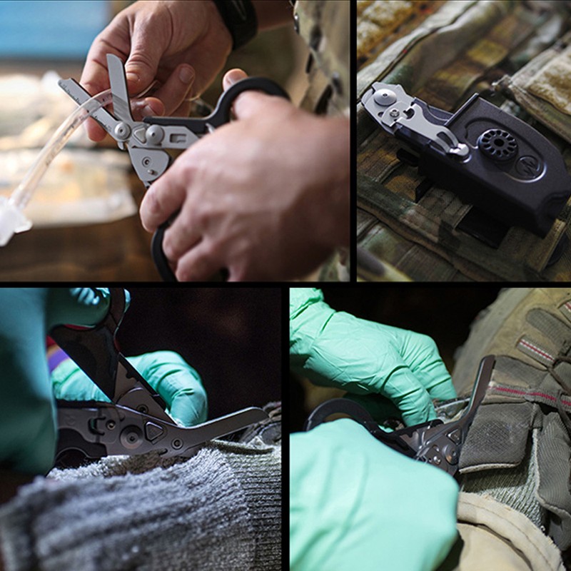 Paramedic Scissors with Compatible Holster 6 In 1 Multi-function Foldable