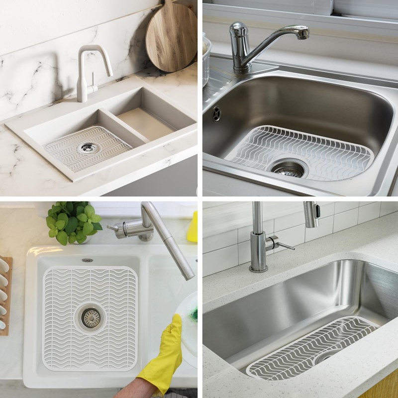 DecorRack 2 Sink Protectors for Kitchen Sink, Plastic 12" x
