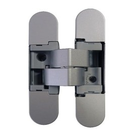 Bricoleva.it Adjustable Concealed Door Hinge, 40 kg Capacity per 2 Hinges - Single Door Hinge - Ideal for Cabinets and Furniture (Satin Chrome)
