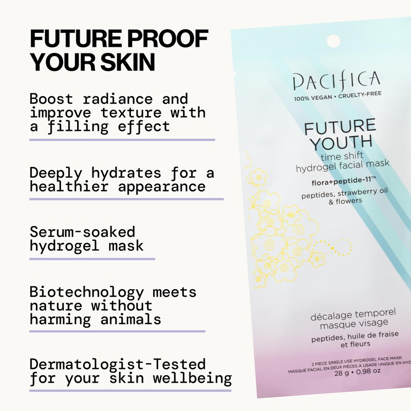 Pacifica Future Youth Time Shift Hydrogel Facial Mask, Multi-Peptide Anti-Aging