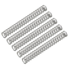 QUARKZMAN Pack of 5 Compression Springs, 0.5 x 3 x 25 mm, Compression Springs, Spring Springs, Coil Springs, Steel Springs, 304 Stainless Steel, Silver
