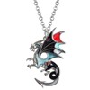 Enamel Alloy Dragon Necklace Fantasy Dinosaur Pendant Fashion Jewelry For