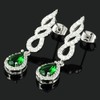 Riva Tears: Pierced Earrings with Teardrop Cut Gemstone Cubic Zirconia