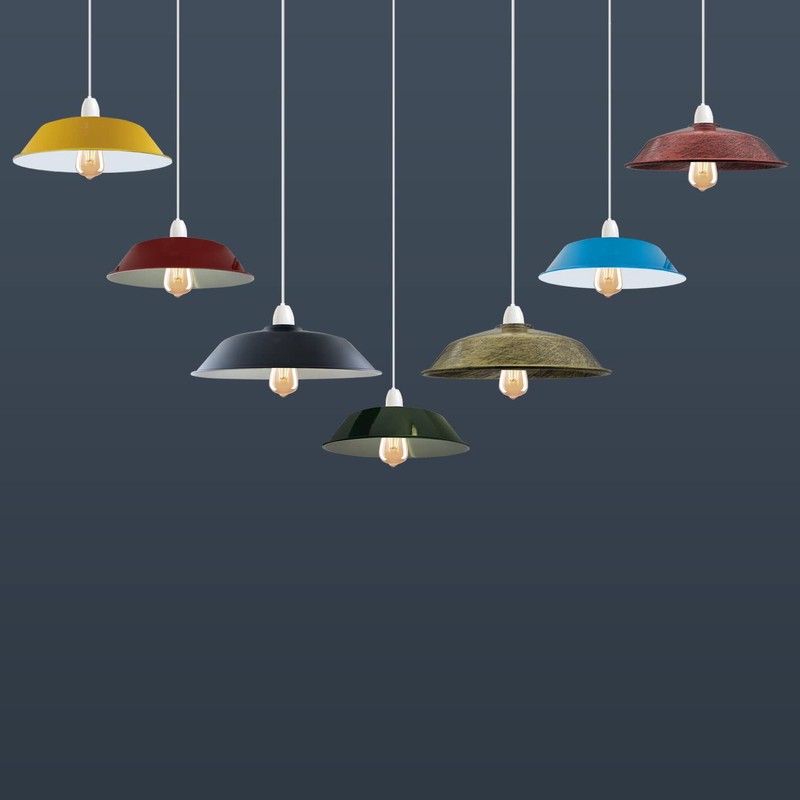 LEDSone Easy fit Retro 36cm pendant Lampshade, Hanging Pendant Light