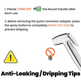 Terapaton RV Faucet Quick Clip Adapter with Aerator, Dual Mode Sprayer, Metal Hose and Wall-Mount Holders, Fit M22 M24 Faucet -Connect and Release in Second