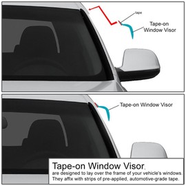 Auto Dynasty Rain Guards Tape-On Compatible with 2010-2015 Buick Enclave Lacrosse, Acrylic Window Visor Deflector
