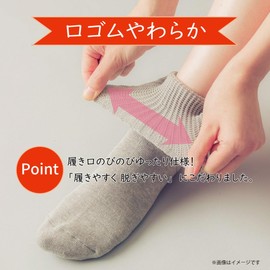 Gunze Women's Crew Length Socks, Comfortable Workshop, 3 Pairs Set, Easy to Wear, Mokugre-
