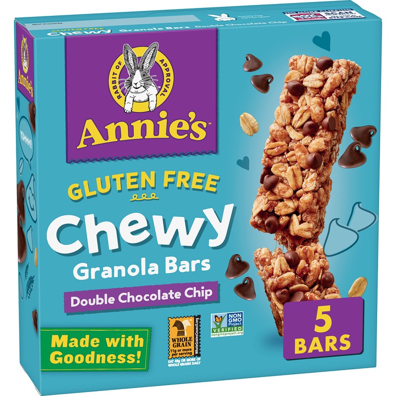 Annie's Gluten Free Chewy Granola Bars, Double Chocolate Chip, 5