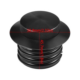 TUINCYN Pop-up Tank Tank Cap Black Vented Flush-Mounted Fuel Cap for Harley Davidson Regular Thread (1982-2019), Pack of 1