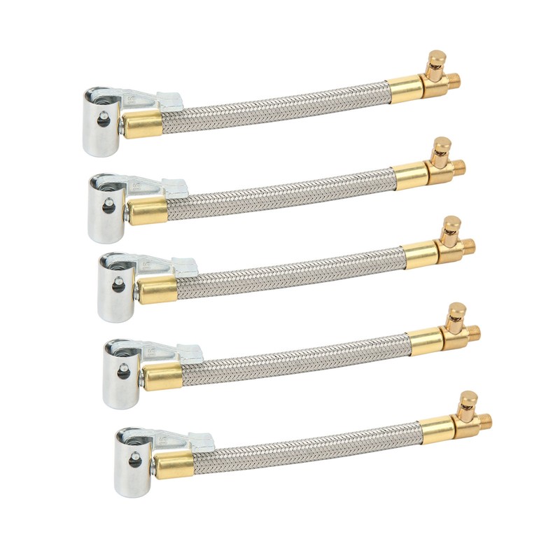 5pcs 10cm Tire Inflator Hose Quick Inflation Air Pump Extension