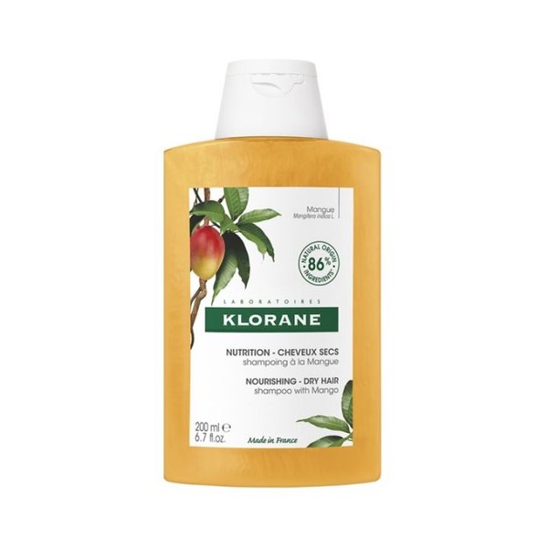 Klorane Shampoing Nutrition À La Mangue Pour Cheveux Secs, 200
