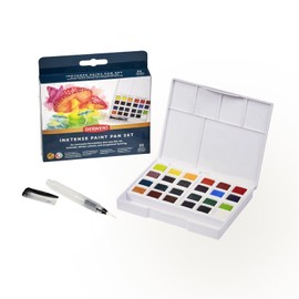 Derwent Inktense Paint Pan Set, Assorted Colors, 24 Count (2306318)