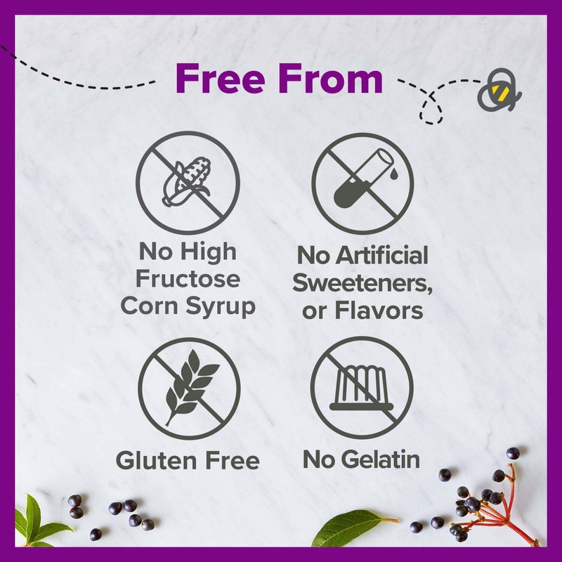 Zarbee's Daily Immune Support Gummies - Elderberry, Vitamins, Zinc, 60