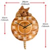 Timethink Cat Clock with Moving Tail, Orange, Analog, Unisex, 12"