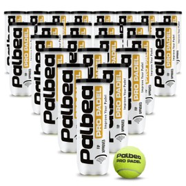 Palbea PRO Padel Balls. 24 Tubes of 3 Padel Tennis Balls FIP Approved Balls. Paddle Balls Made of HV Felt for Training and Tournament. Balls Suitable for Any Surface/Padel Sites.