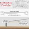 Evponk 20 Pcs Mini Combination Wrench Set, Metric SAE Open