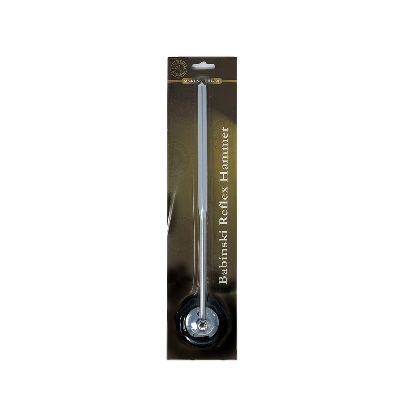 Elite Medical Instruments EIH-716-Black Babinski Reflex Hammer, Black