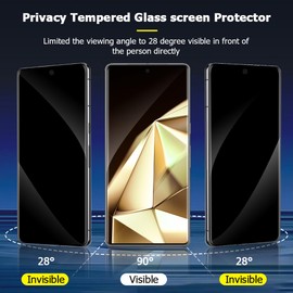 2+2 Pack for Pixel 7 Pro Privacy Screen Protector and Camera Lens Protector, Anti-Spy Tempered Glass, Anti Glare, 3D Full Coverage, Easy Installation, No Bubbles, for Pixel 7 Pro 5G 6.7 Inch