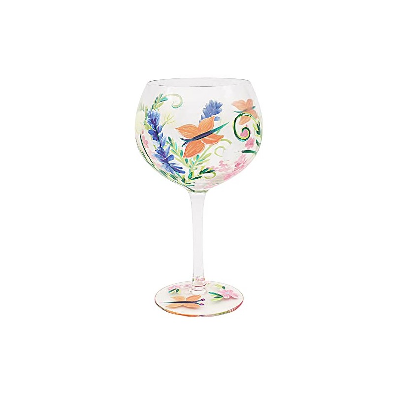 lesser and pavey LP48090 Hand Painted Gin Glass | Botanical