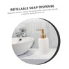 Alipis 420ml Ceramic Shampoo Body Wash Bottles Refillable Pump Dispenser