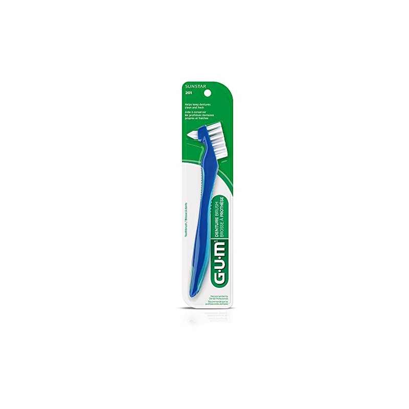 GUM - Cepillo para Prótesis Dentales con Doble Cabezal Con