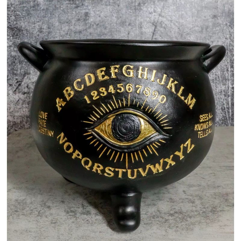 Large Wicca Witchcraft Black Magic Spirit Board Evil Eye Cauldron
