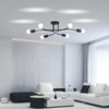 FRIXCHUR Modern Sputnik Chandelier Ceiling Light Fixture, 6 Light Chandeliers