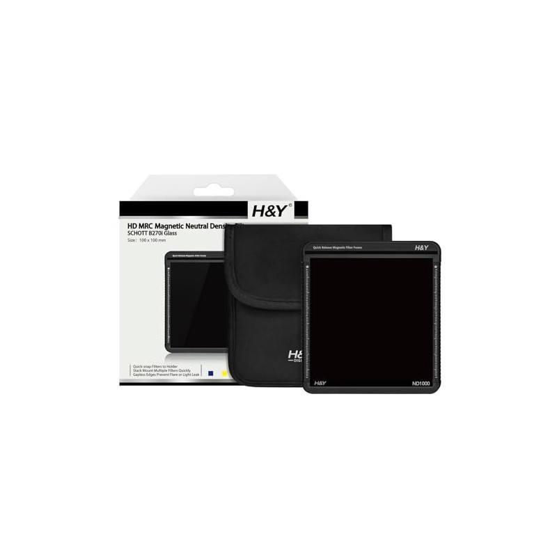 H&Y 角型フィルター NDフィルター ND1000 100x100mm Kシリーズ Square ND1000 (10段分減光) マグネットフレーム付
