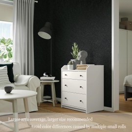 Safiyya Contact Paper Black Silk Wallpaper Textured Peel and Stick Wallpaper Removable Wallpaper Embossed Self Adhesive Contact Paper for Walls Vinyl Rolls 17.3 inch X 78.7 inch