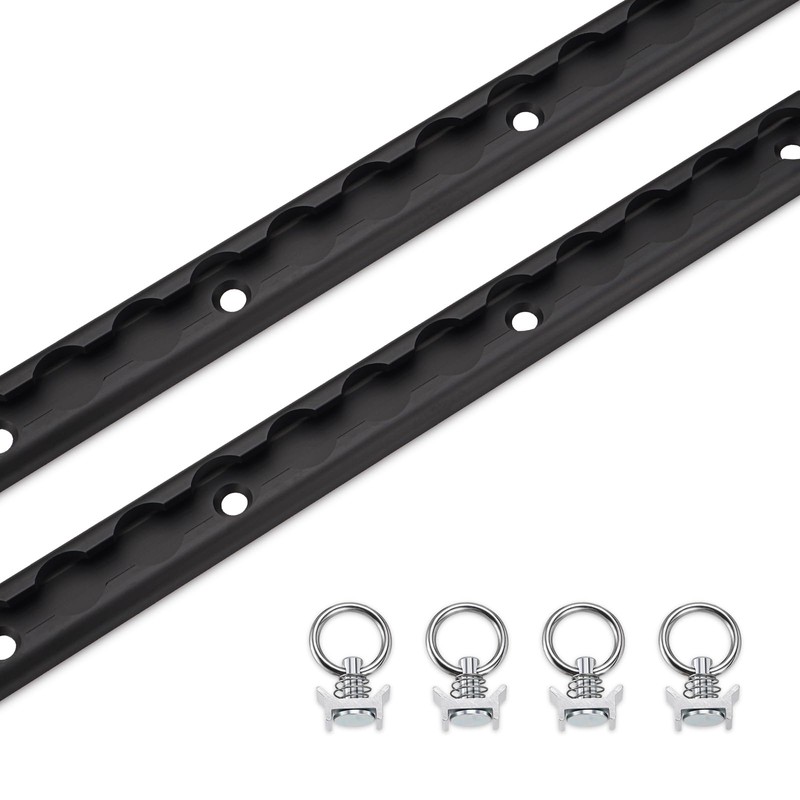 SPARKWHIZ 24 inch Aluminum L Track Rail with 4pcs Single