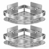 2pcs Aluminum Alloy Bathroom Shower Shelf – No-Drill Shampoo Rack