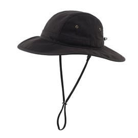 Home Prefer Summer UPF 50+ - Sombrero de sol para hombre, sombrero de pesca de ala ancha, sombrero de safari, Negro -, Large-X-Large