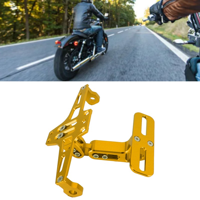 Motorcycle License Plate Bracket CNC Aluminium Alloy Universal Adjustable Motorcycle