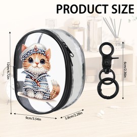 DCIDBEI Diamond Painting Purse Women's Small and Short Format Wallet Purse Women's Small Coin Bag Coin Purse Wallet Bag Coin Case Coin Purse Coin Purse Coin Purse Cat, (