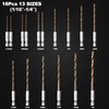 Sinyeenglon Hex Shank Cobalt Drill Bit Set 16Pcs 1/16"-1/4", M35