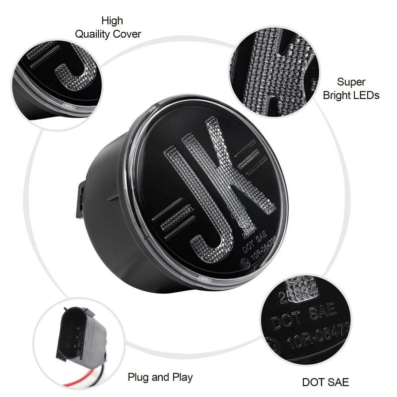 AUYICH Turn Signal Lights Fit for Wrangler JK 2007-2017, 2PCS